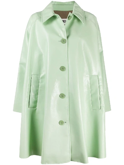 Shop Mm6 Maison Margiela Oversized Button-up Coat In Green