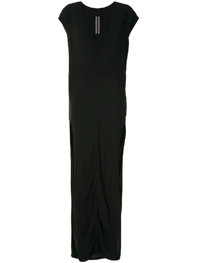 Shop Rick Owens Sleeveless Maxi Dress In Black