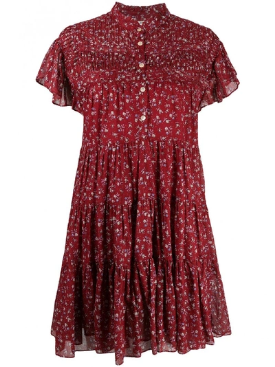 Shop Isabel Marant Étoile Lanikaye Cotton Dress In Red