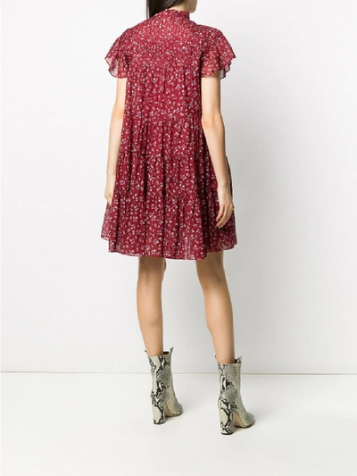 Shop Isabel Marant Étoile Lanikaye Cotton Dress In Red