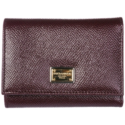 Shop Dolce & Gabbana Continental Wallet In Vino