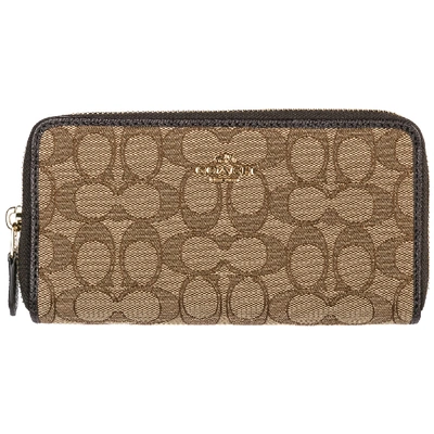 Shop Coach Vara Wallet In Khaki Brown