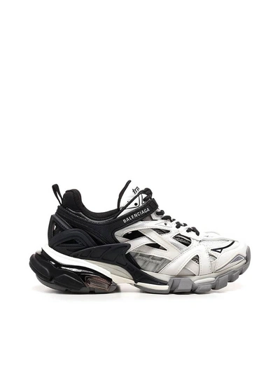 Shop Balenciaga Track.2 Open Sneakers In Black White