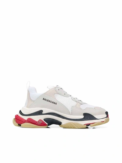 Shop Balenciaga Triple S Sneaker In White Red