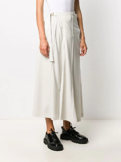 Shop Y-3 Belted Waist Skirt In Neutrals