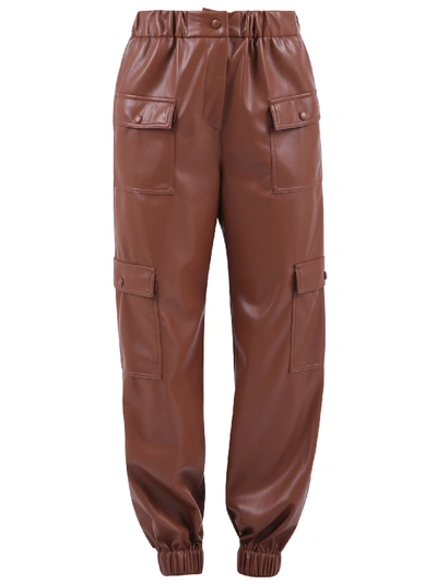 Shop Msgm Cargo Trousers In Brown