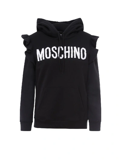 Shop Moschino Sweatshirt In Fantasy Print Black