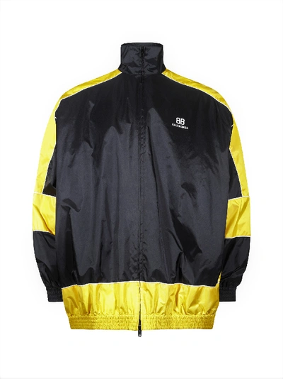 Shop Balenciaga Zip Up Jacket In Yellow