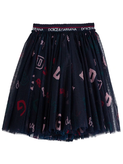 Shop Dolce & Gabbana Tulle Skirt In Blu