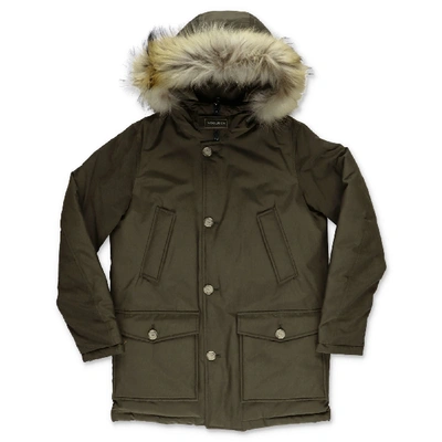 Woolrich Kids' Arctic Parka Down Jacket In Military Green | ModeSens