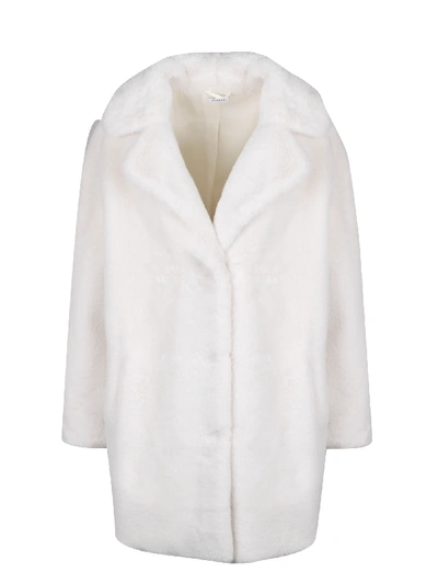 Shop P.a.r.o.s.h Photo Fur Coat In White