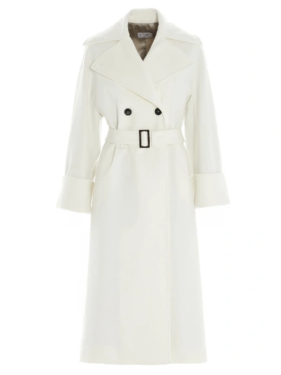 Shop Alberto Biani Coat In White