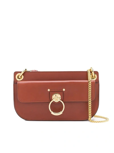 Shop Chloé Tess Mini Shoulder Bag In S Sepia Brown