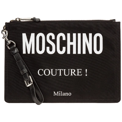 Shop Moschino Swallow Document Holder In Nero