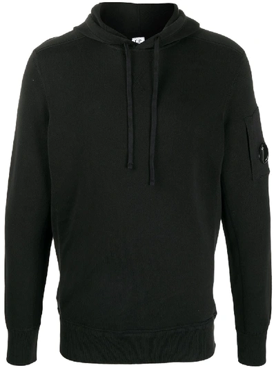 Shop C.p. Company Relaxed Fit Drawstring Hoodie In Black