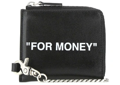 Pre-owned Off-white Chain Wallet "for Money" Black