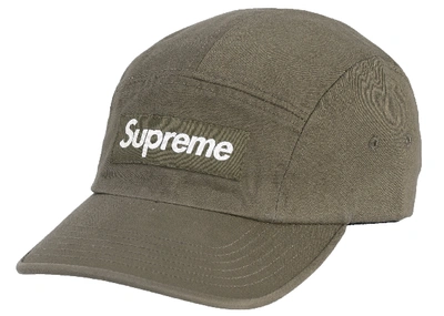 Pre-owned Supreme Washed Chino Twill Camp Cap (fw20) Olive