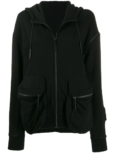 Shop A-cold-wall* Zip-up Long-sleeved Hoodie In Black