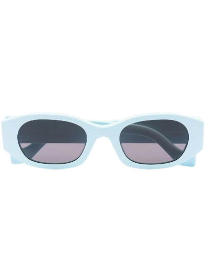 Shop Tol Eyewear Oblong Sunglasses In Blue