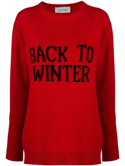 Shop Alberta Ferretti Back To Winter Jumper In Red