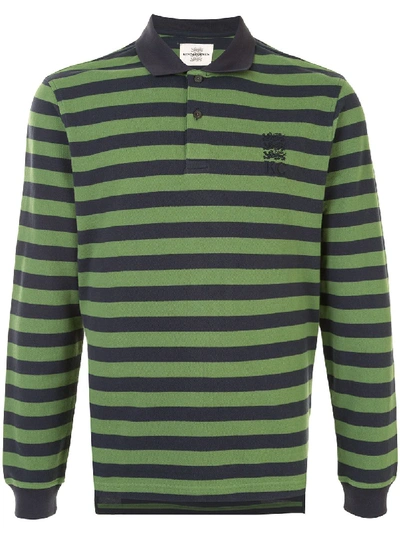 Shop Kent & Curwen Striped Polo Short In Green