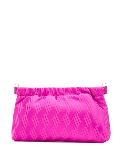 Shop Attico Metal Clasp Clutch Bag In Pink