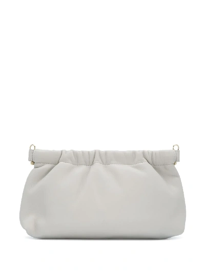 Shop Attico Metal Clasp Clutch Bag In White