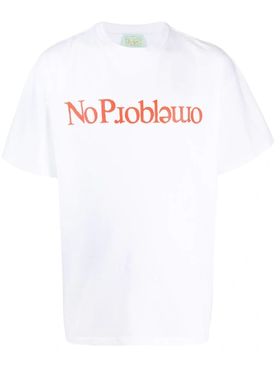 Shop Aries No Problemo T-shirt In White