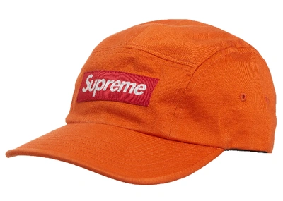 Pre-owned Supreme Washed Chino Twill Camp Cap (fw20) Burnt Orange