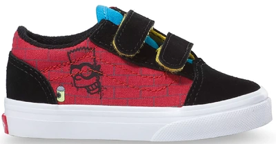 Pre-owned Vans Old Skool V The Simpsons El Barto (td) In Red/black