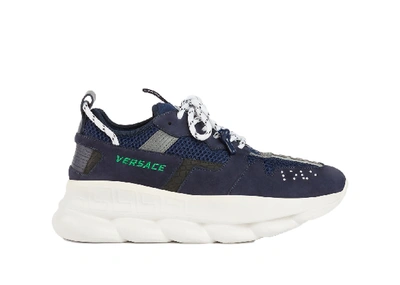 Pre-owned Versace  Chain Reaction 2 Navy Blue In Navy/white