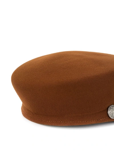 Shop Maison Michel Abby Hat In Brown