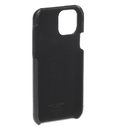 Shop Saint Laurent Iphone 11 Pro Leather Case In Black