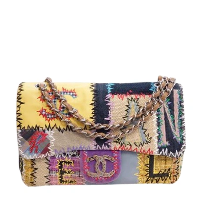 Pre-owned Chanel Multicolor Patchwork Classic Jumbo Single Flap