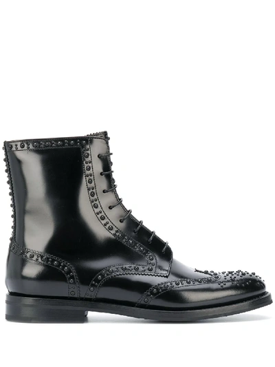 Shop Church's Brogue Ankle Boots In Black