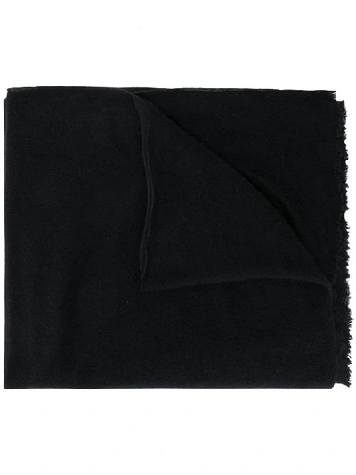 Shop Isabel Marant Zephyr Frayed Scarf In Black