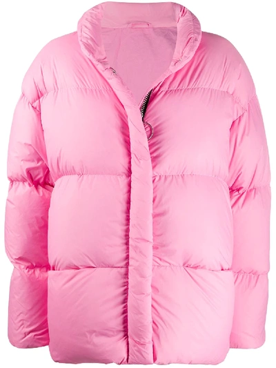 Shop Ienki Ienki Long-sleeved Puffer Coat In Pink