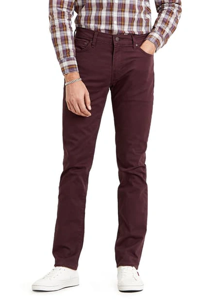 Levi's Levis Men's 511 Slim-fit Stretch Flannel Jeans In Bay Berry Sueded  Sateen | ModeSens