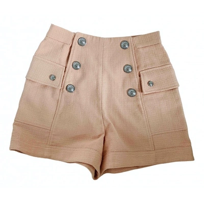 Pre-owned Balmain Pink Cotton Shorts