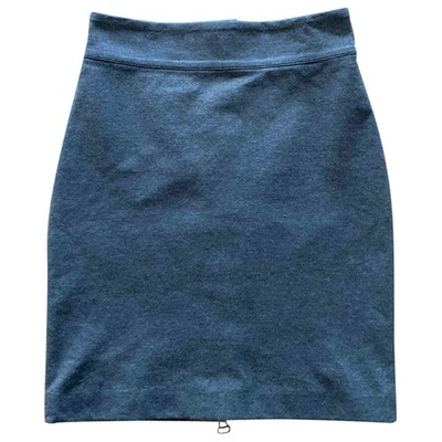 Pre-owned Pierre Balmain Mini Skirt In Grey