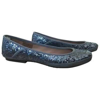 Pre-owned Ugg Glitter Ballet Flats In Grey