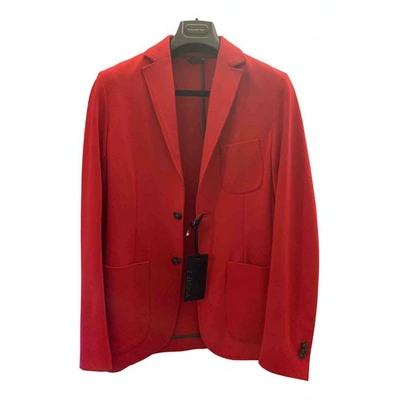 Pre-owned Z Zegna Vest In Red