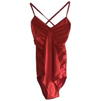 Pre-owned Dior One-piece Swimsuit In Red