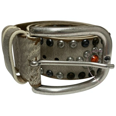 Pre-owned Isabel Marant Leather Belt In White