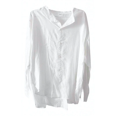 Pre-owned Y's White Linen  Top