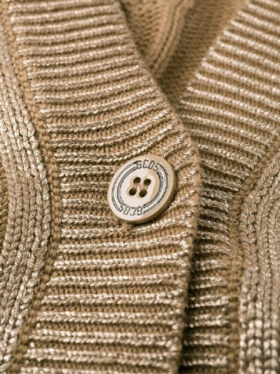 Shop Gcds Women's Gold Wool Cardigan