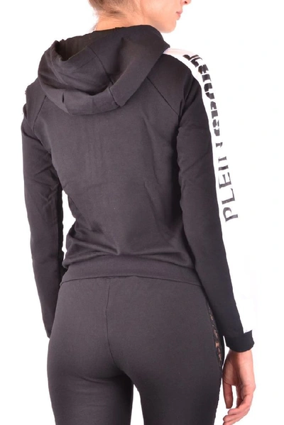 Shop Plein Sport Women's Black Cotton Sweatshirt