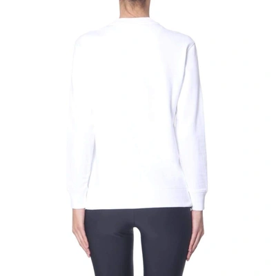 Shop Versace Women's White Cotton Sweatshirt