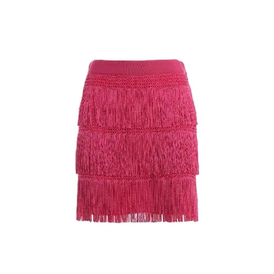 Shop Alberta Ferretti Women's Pink Acetate Skirt