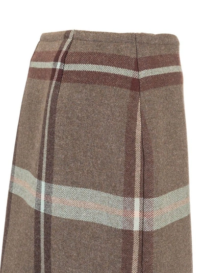 Shop Ferragamo Salvatore  Women's Brown Wool Skirt